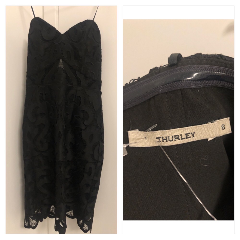 Thurley black lace dress